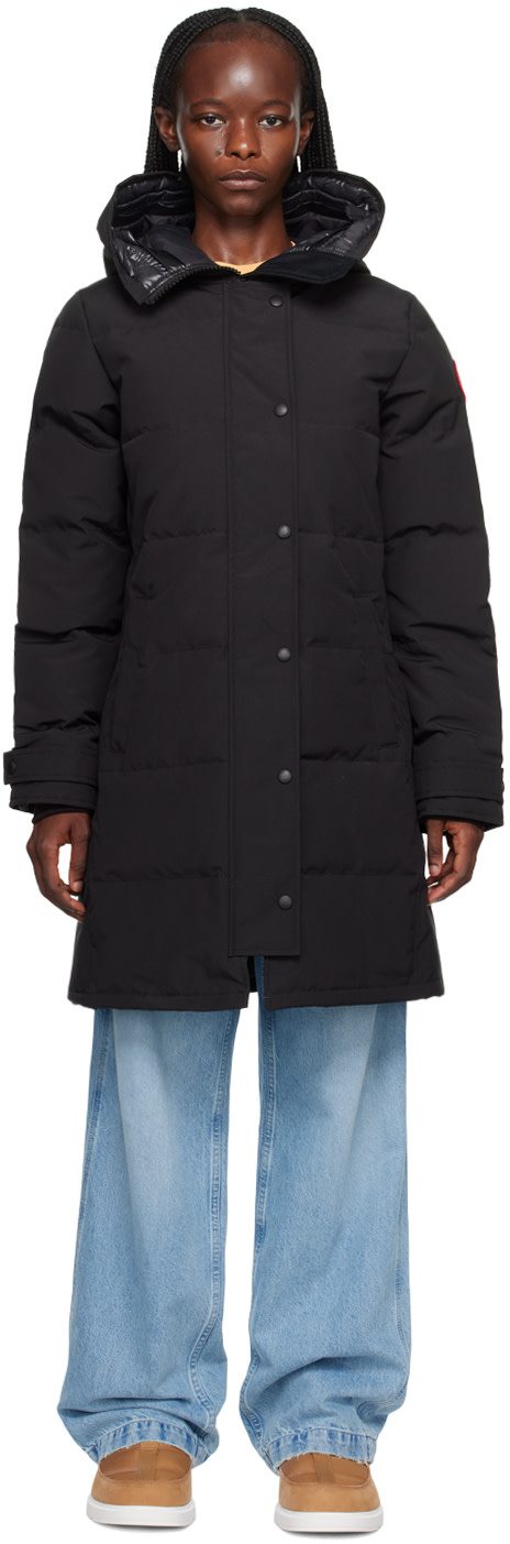 Black Shelburne Down Jacket 232014F061055