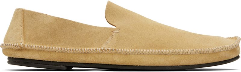 The Row Beige Tyler Loafers 252359F121008