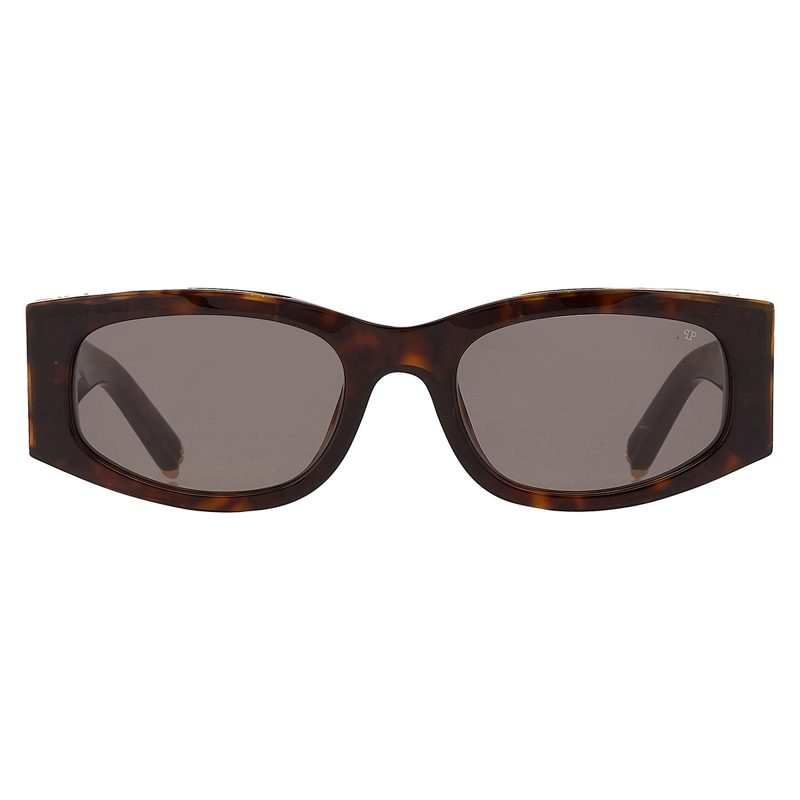 Philipp Plein Grey Oval Ladies Sunglasses SPP025S 0722 55
