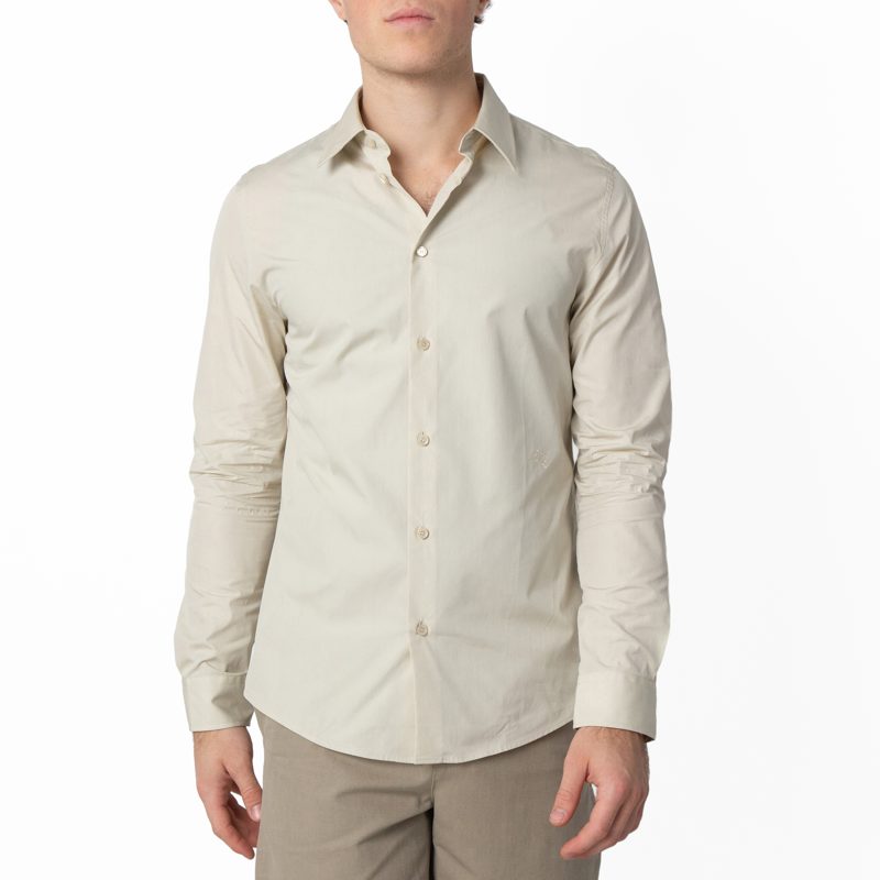 EKD Logo Cotton Long-Sleeve Shirt_Plaster