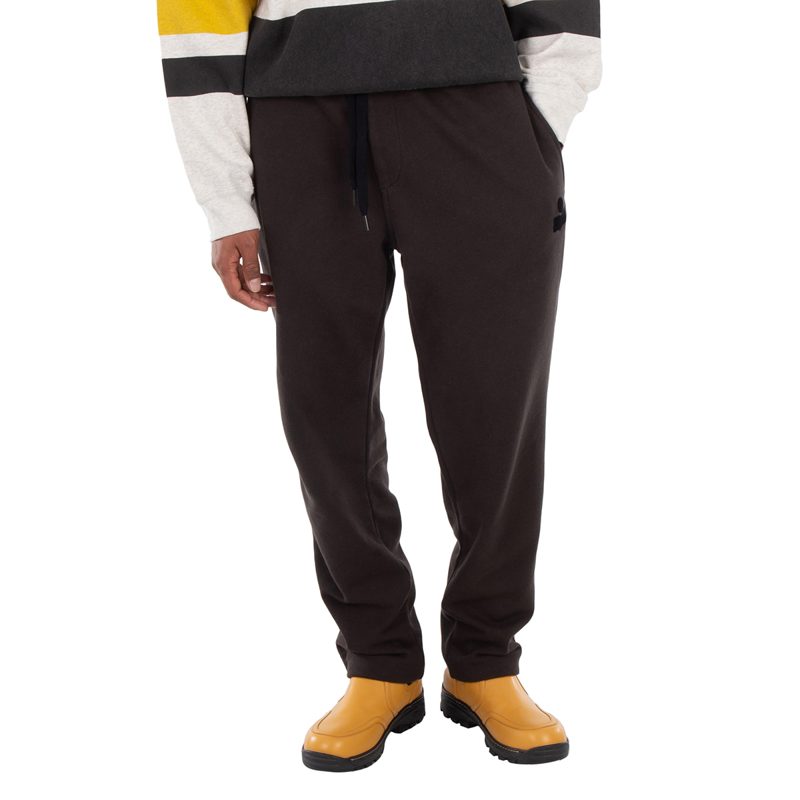 Faded Black Mailesco Logo-Flocked Sweatpants