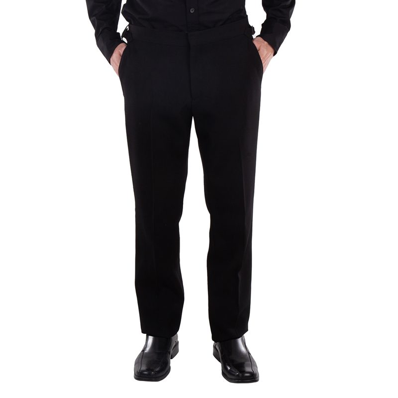 Straight-Leg Wool Pants
