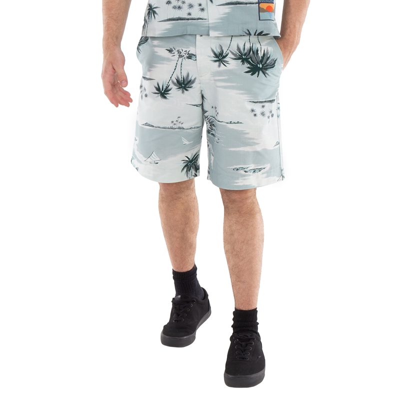 Maison Kitsune Seafoam Graphic Board Shorts
