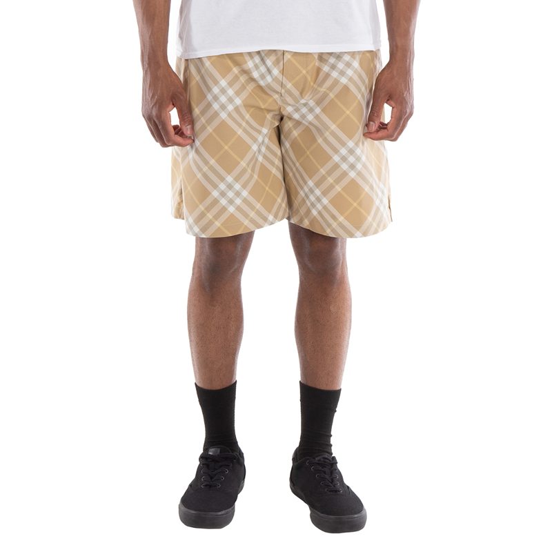 Check Pattern Belted Waist Shorts