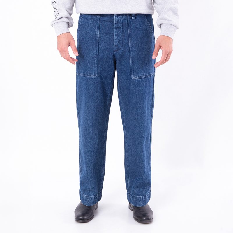 Maison Kitsune Profile Fox Embroidered Workwear Jeans