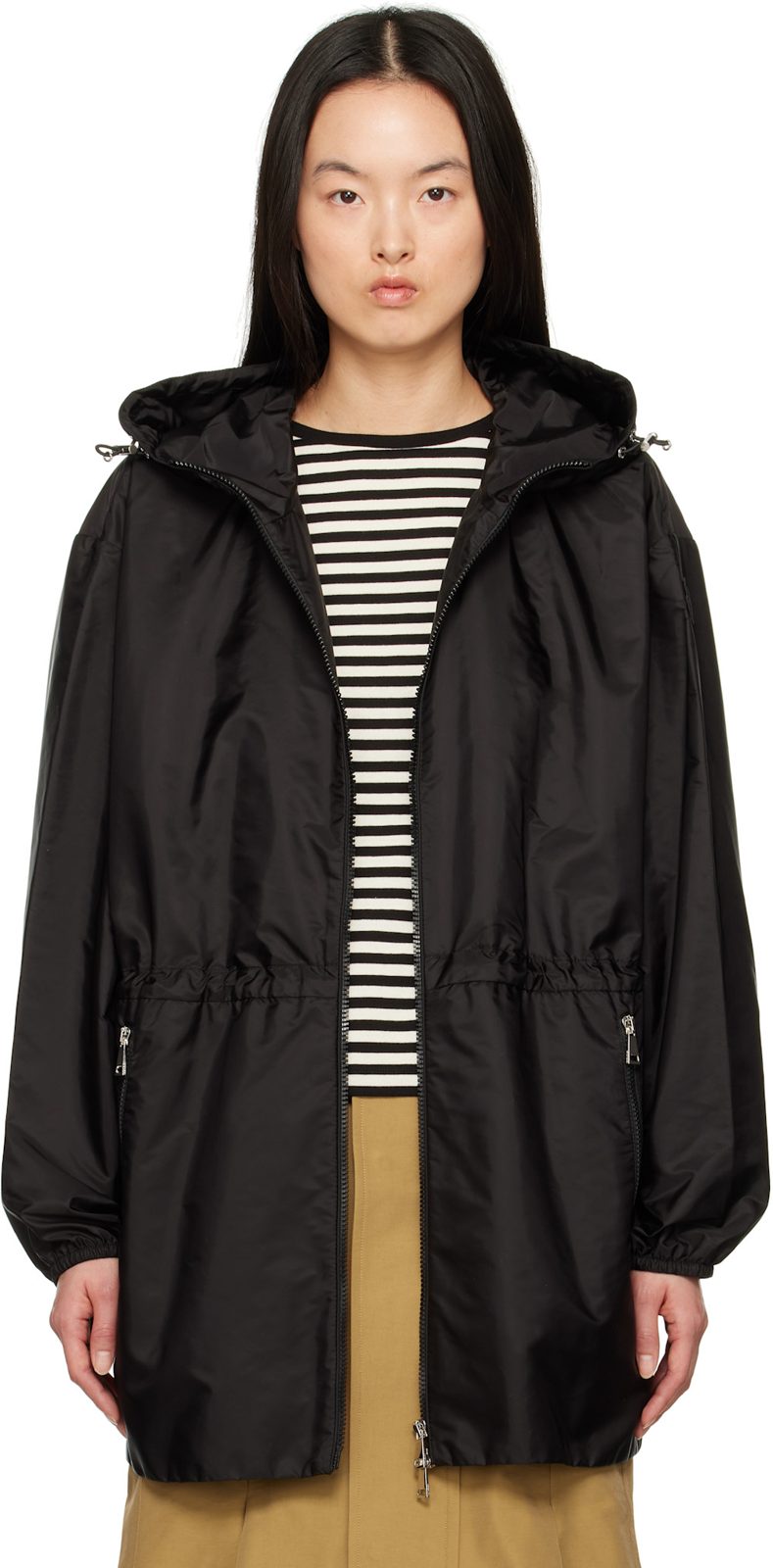 Black Wete Hooded Jacket 251111F063052