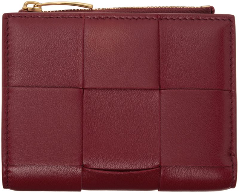 Red Small Cassette Bi-Fold Zip Wallet 242798F040007