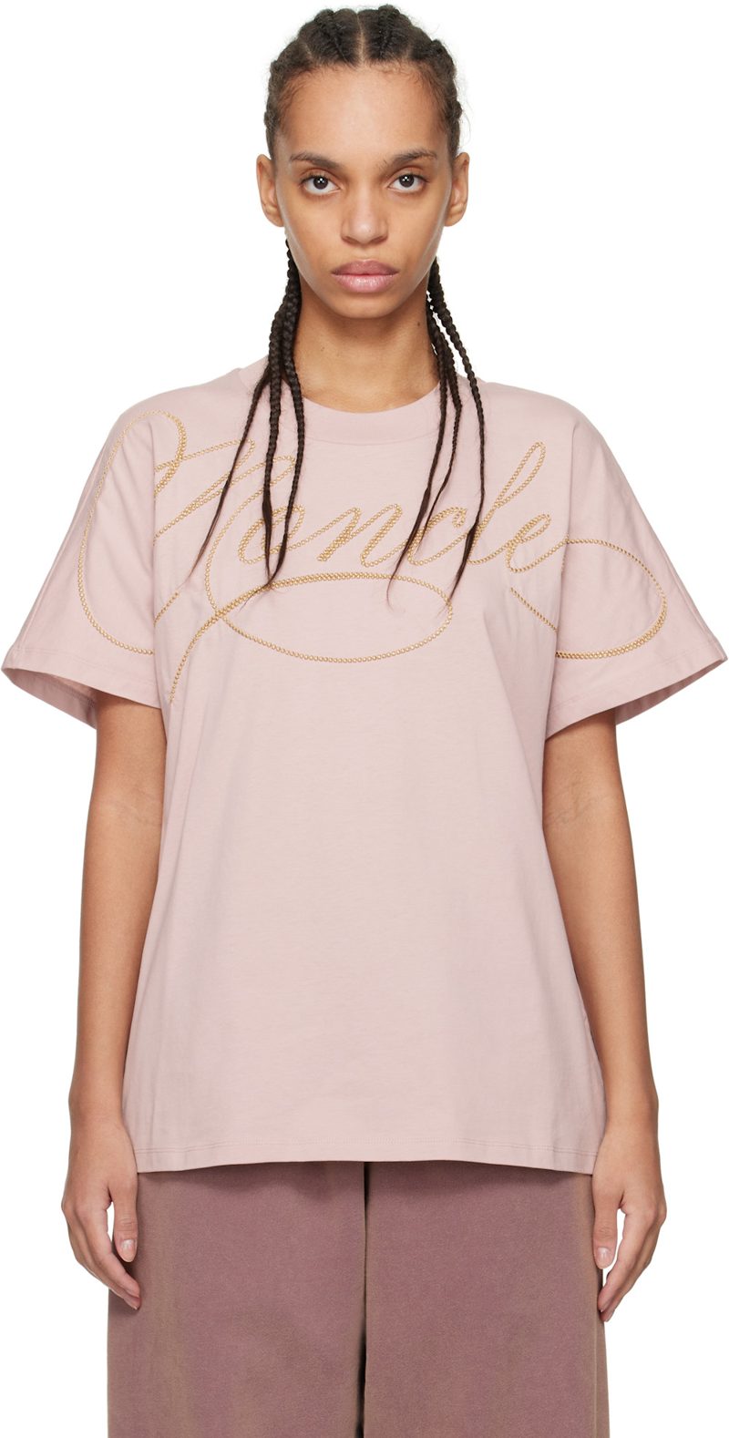 Pink S/S Logo T-shirt 251111F110029