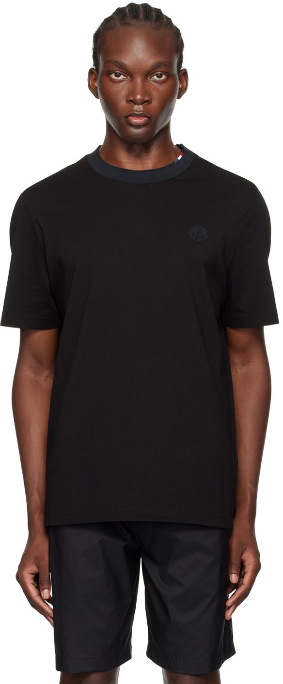 Black Logo Patch T-Shirt 242111M213098