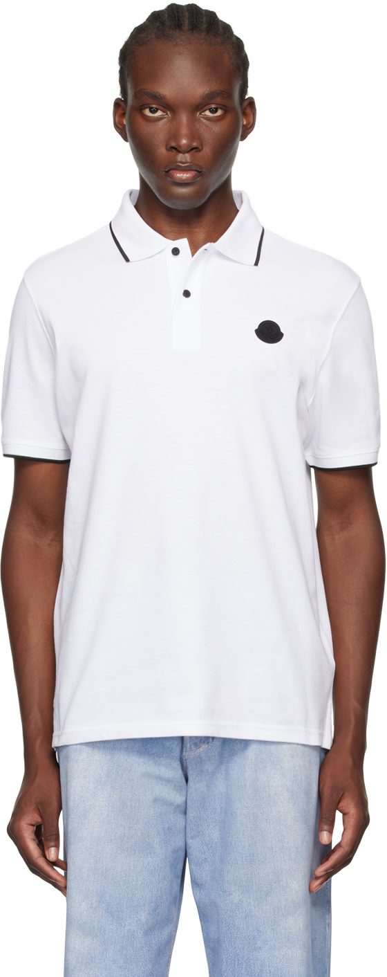 White Logo Patch Polo 242111M212016