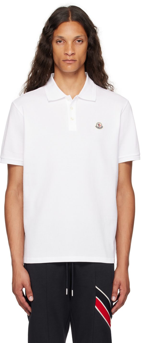 White Logo Patch Polo 242111M212021