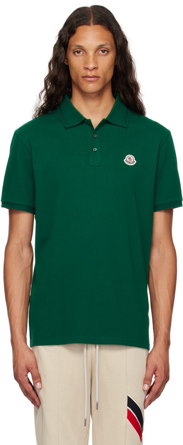 Green Logo Patch Polo 242111M212018