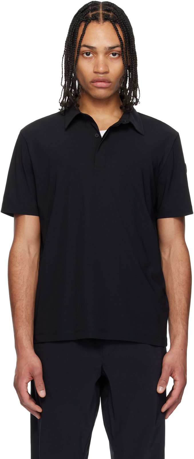 Black Logo Patch Polo 251111M212030