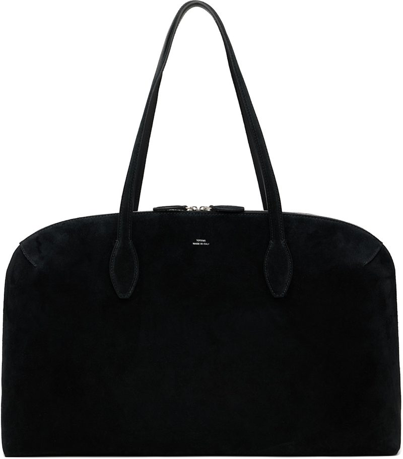 TOTEME Black Suede Day Tote 252771F049001