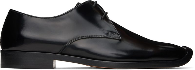 Black Comma Lace-Up Derbys 242798M225001
