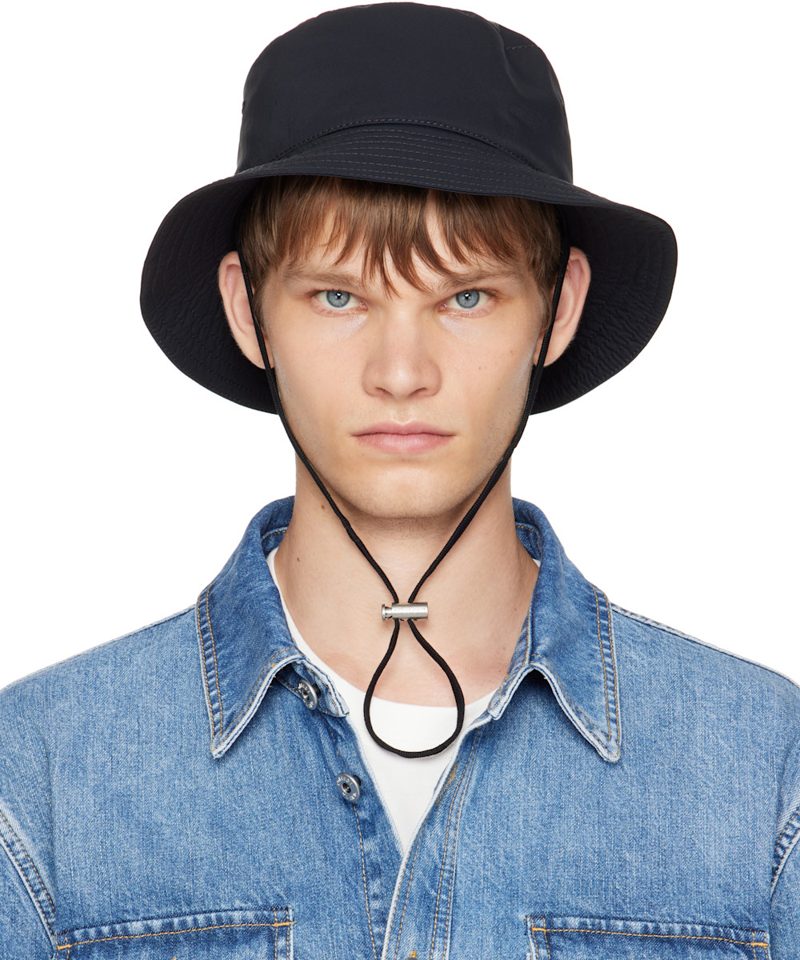 Black Tech Nylon Bucket Hat 252798M140001