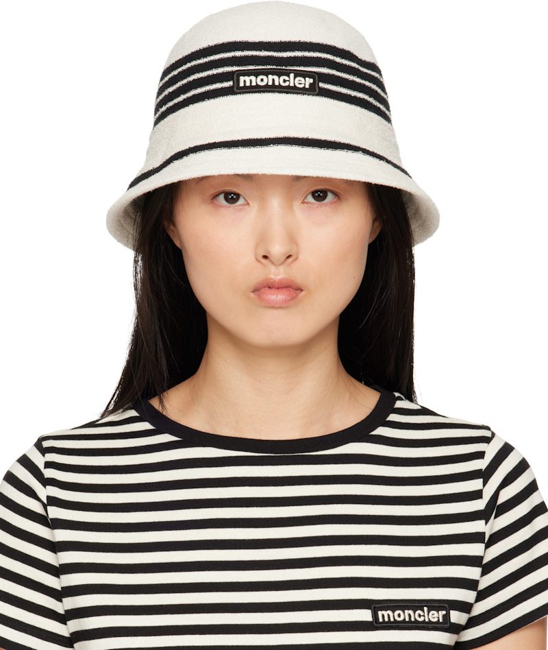 오프화이트 & Black Striped Bucket Hat 251111F015000