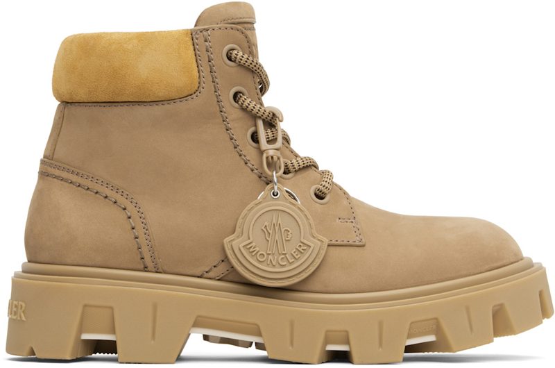 Tan Peak City Nubuck & Suede Lace-Up Boots 252111M255003