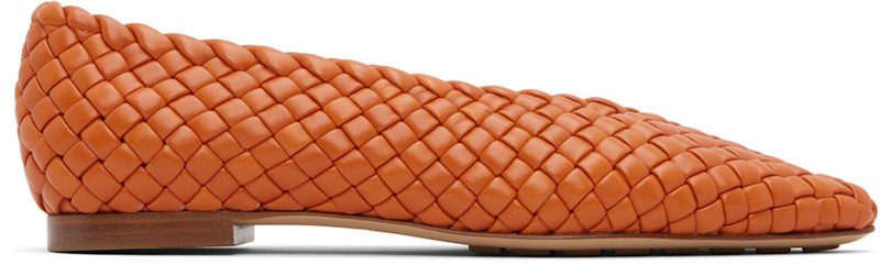 Orange Sofia Ballerina Flats 251798F118001