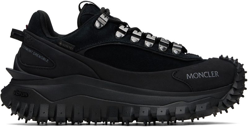 Black Trailgrip Apex Leather & Suede Sneakers 251111F128000