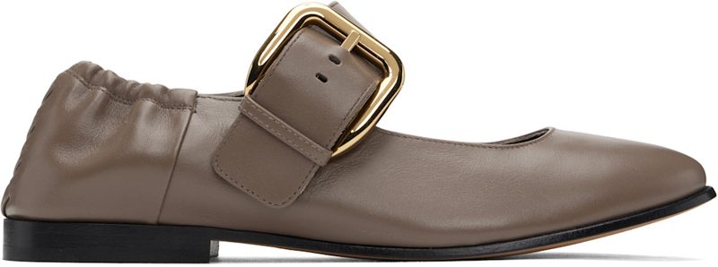 Taupe Astaire Mary-Jane Ballerina Flats 251798F118000