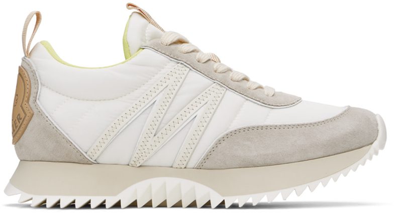 Beige & White Pacey Sneakers 242111F128004