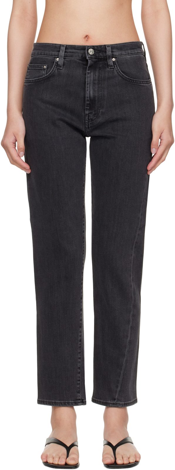 TOTEME Gray Twisted Seam Jeans 252771F069006