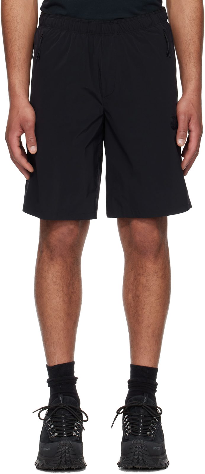 Black Logo Patch Shorts 251111M193082