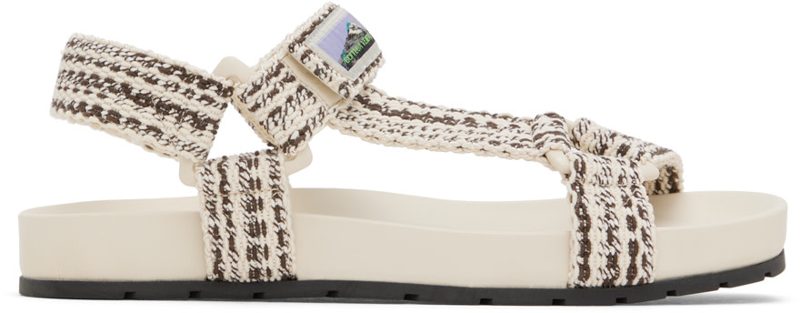 오프화이트 & Brown Trip Sandals 242798M234000
