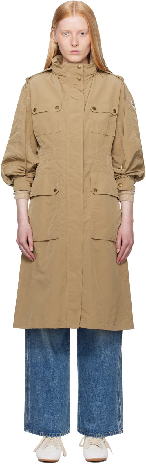 Tan Nantes Parka Coat 251111F059002
