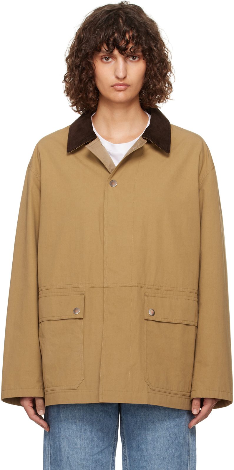 The Row Beige Frank Jacket 251359F063000