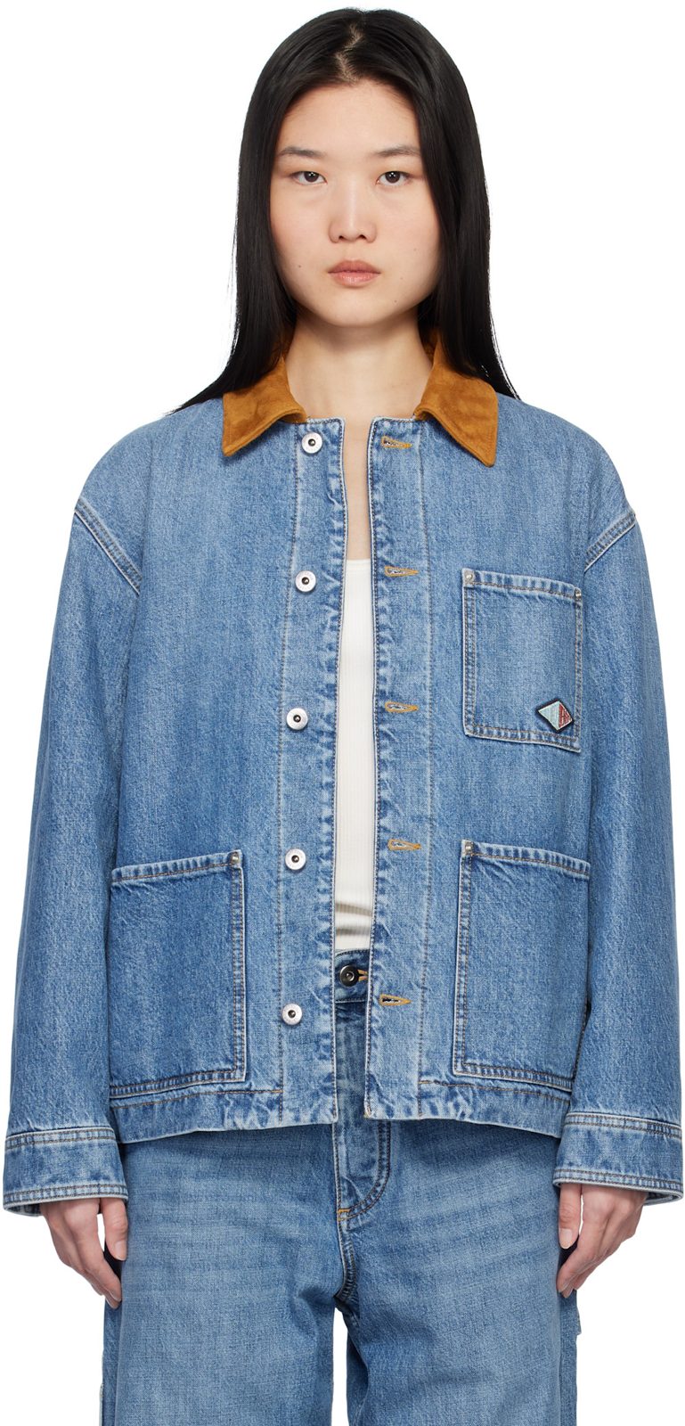 Blue Vintage Denim Jacket 251798F060001