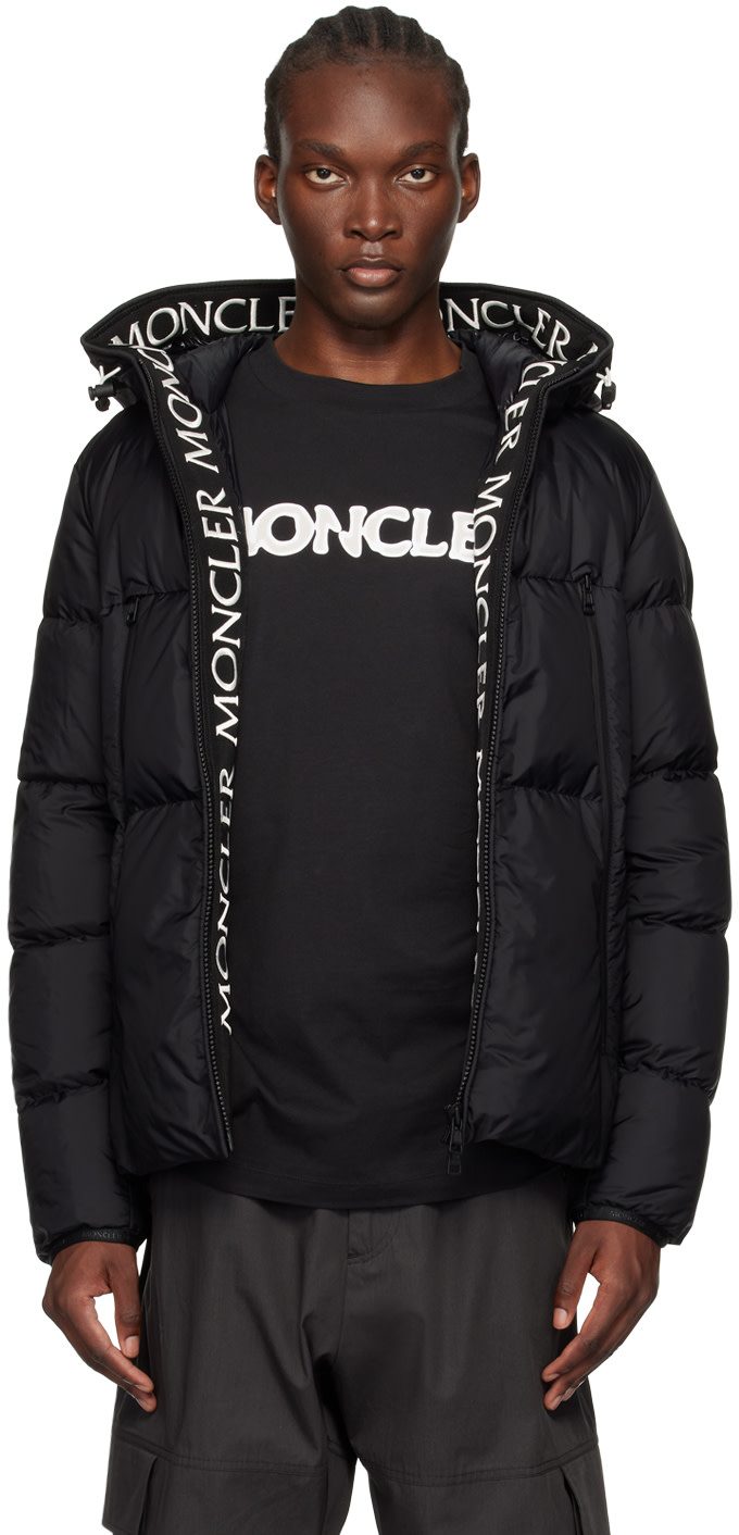 Black Montcla Short Down Jacket 242111M178016