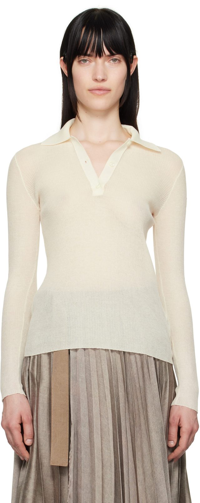오프화이트 Long Sleeve Polo 251111F108005