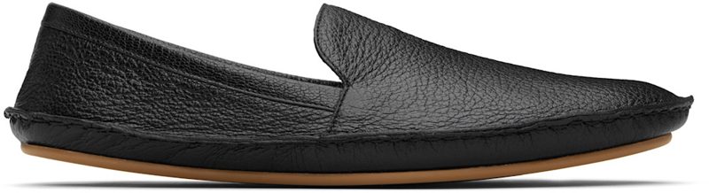 The Row Black Vasko Slip On Loafers 251359M231009
