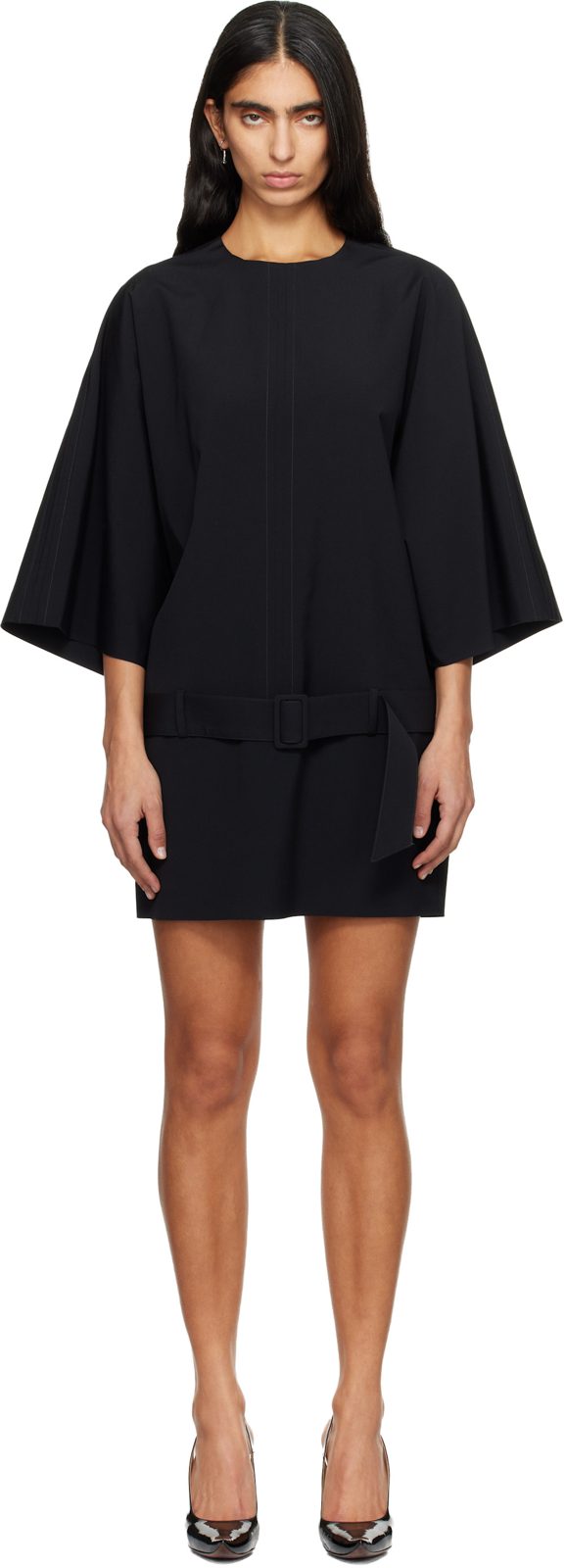 Black Belted Minidress 252188F052022