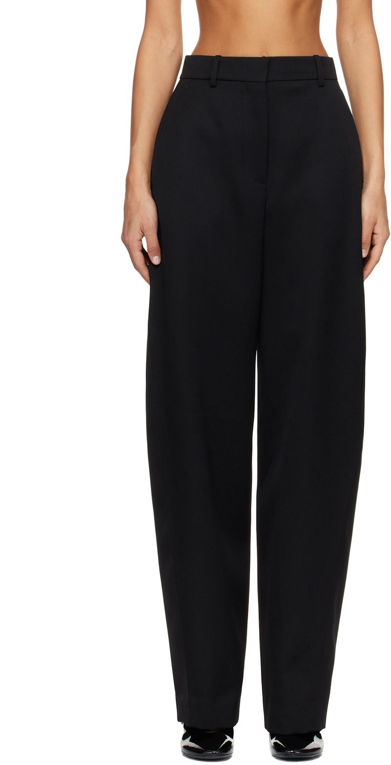 Black Cocoon Tailored Trousers 252278F087002