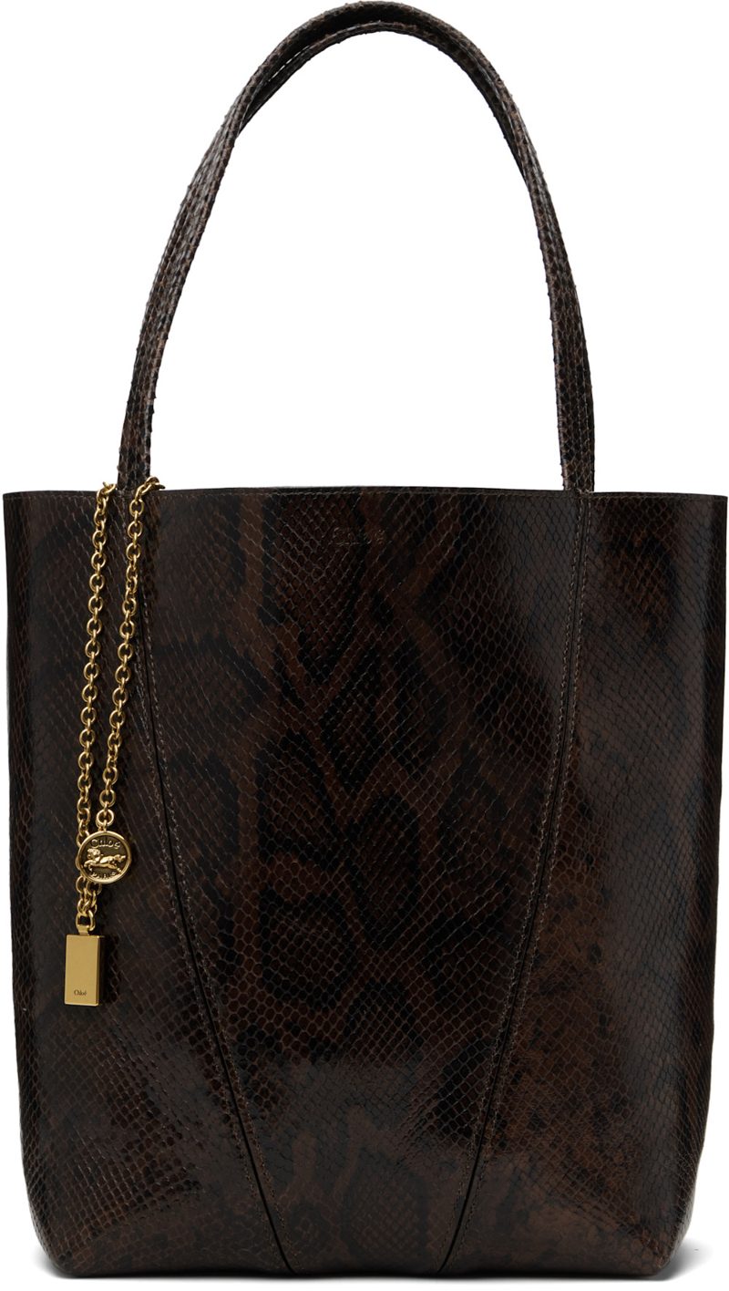 Brown Chloe Spin Tote 251338F049008