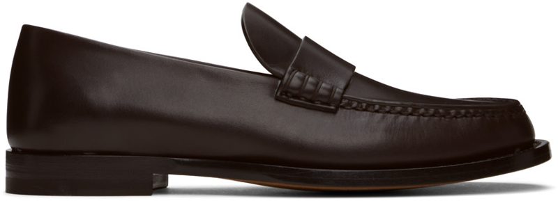 The Row Brown Novus Loafers 242359F121017