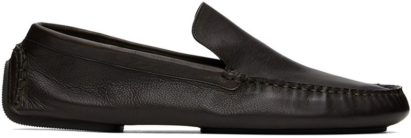The Row Brown Lucca Loafers 241359M231000