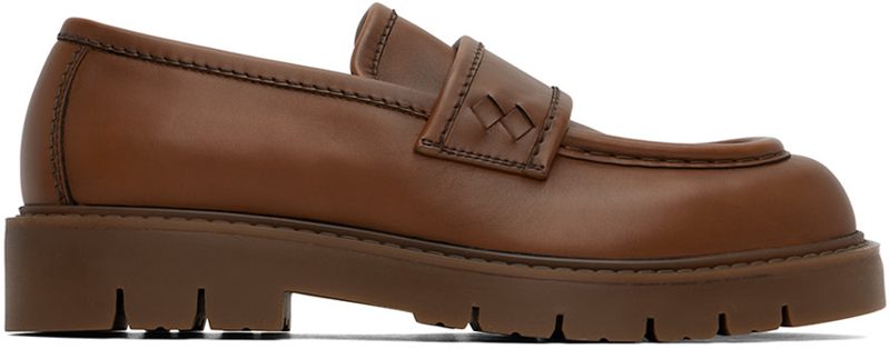 Brown Haddock Loafers 242798M231007