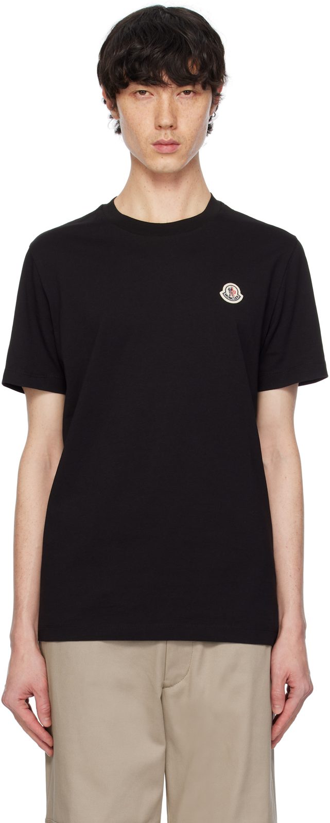 Three-Pack Black Logo Patch T-shirts 251111M213066