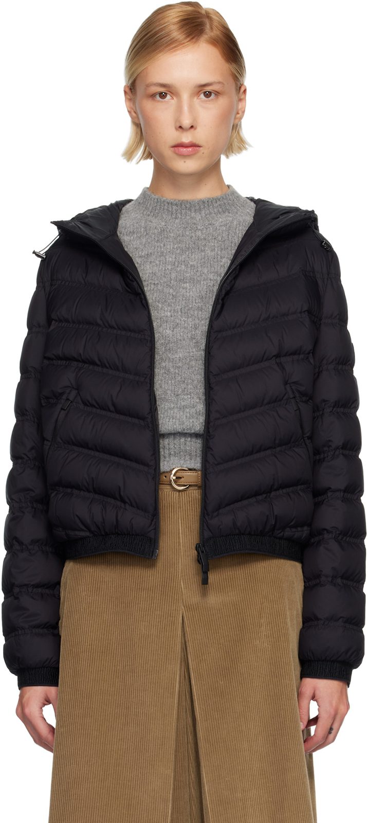 Black Pandelon Down Jacket 252111F063014