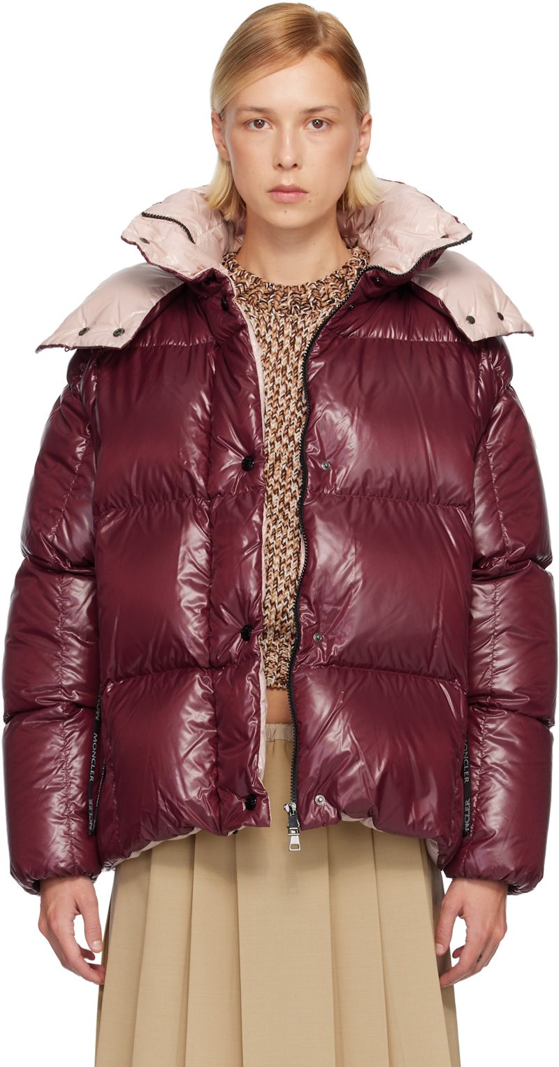 Pink Parana Hooded Short Down Jacket 252111F063055