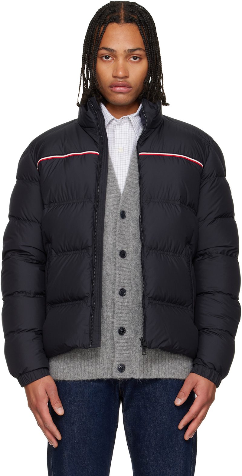 Navy Archivo Bouvaque Down Jacket 252111M178095
