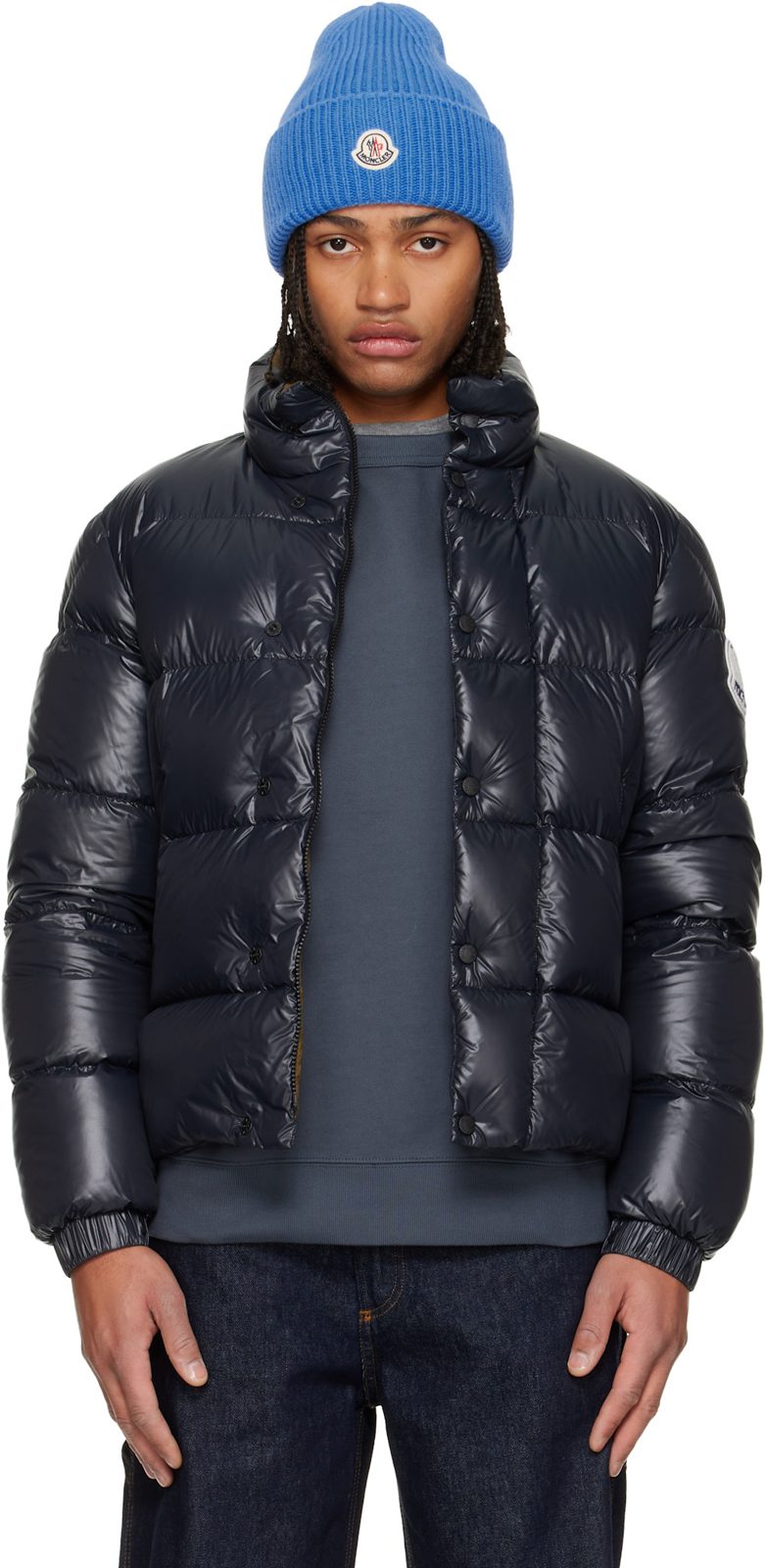 Black Tripiti Short Down Jacket 252111M178018
