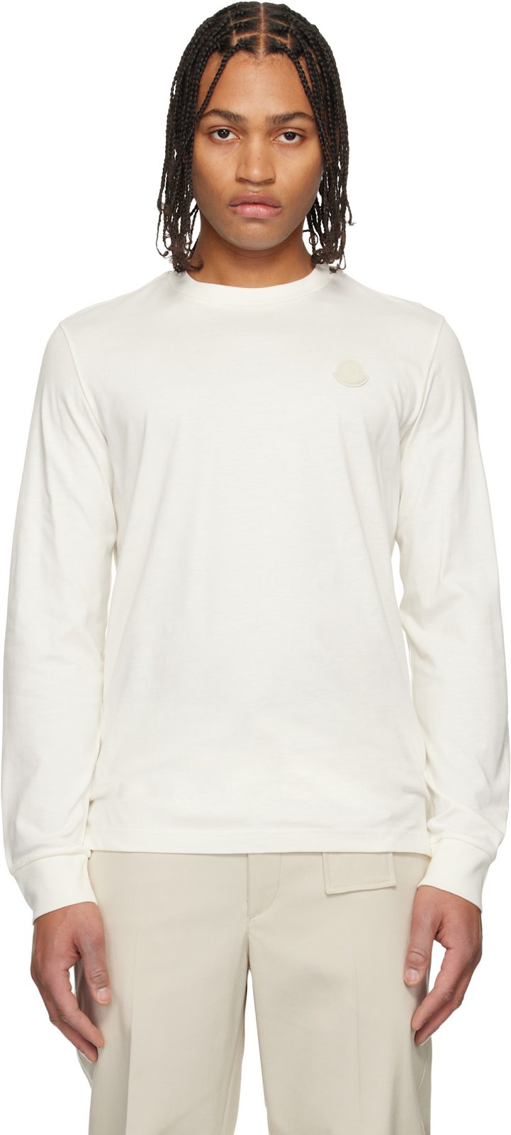 ์คํํ์ดํธ Leather Logo Long Sleeve T-shirt 252111M213122