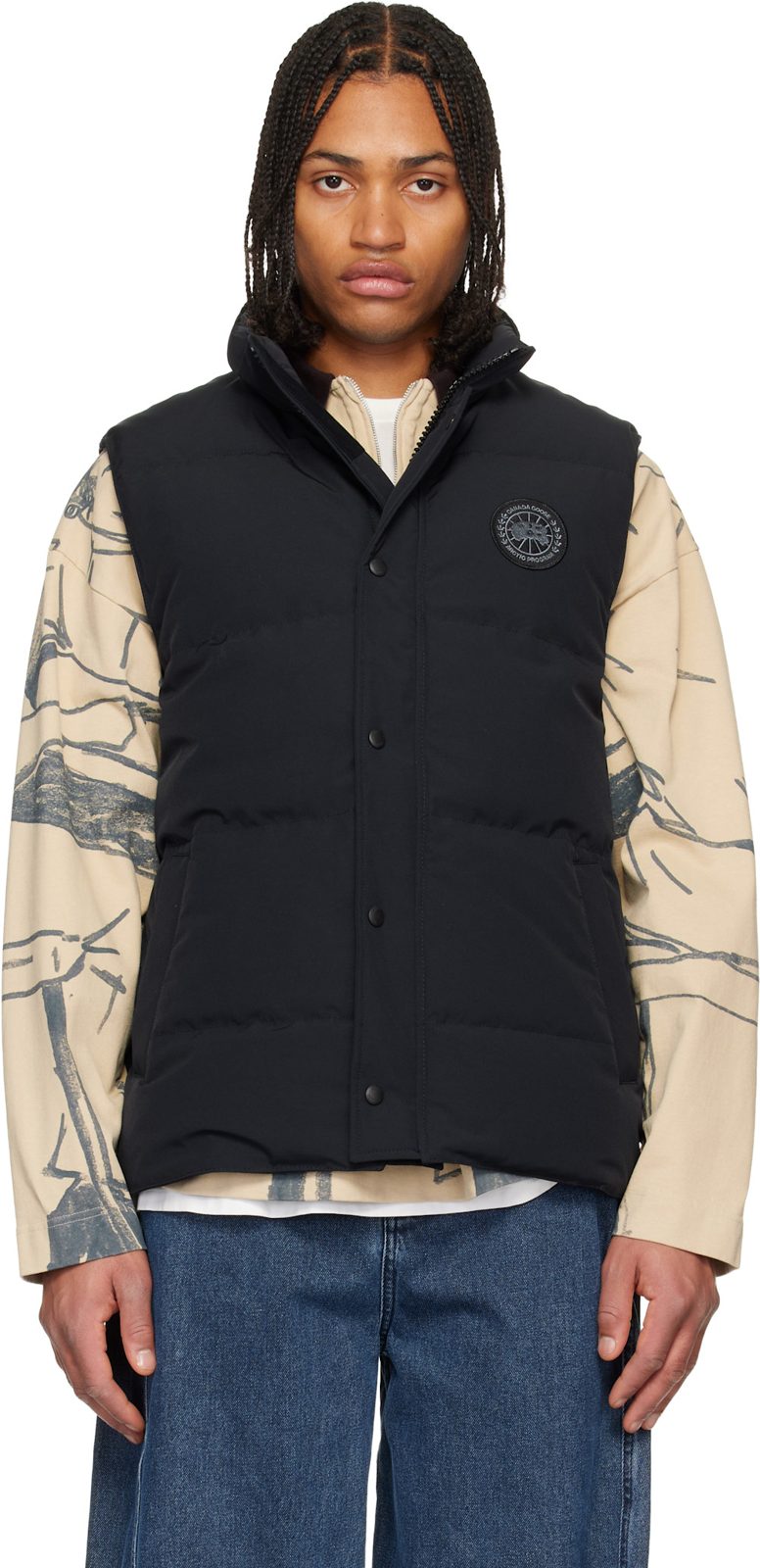 Black Label Garson Down Vest 252014M178021