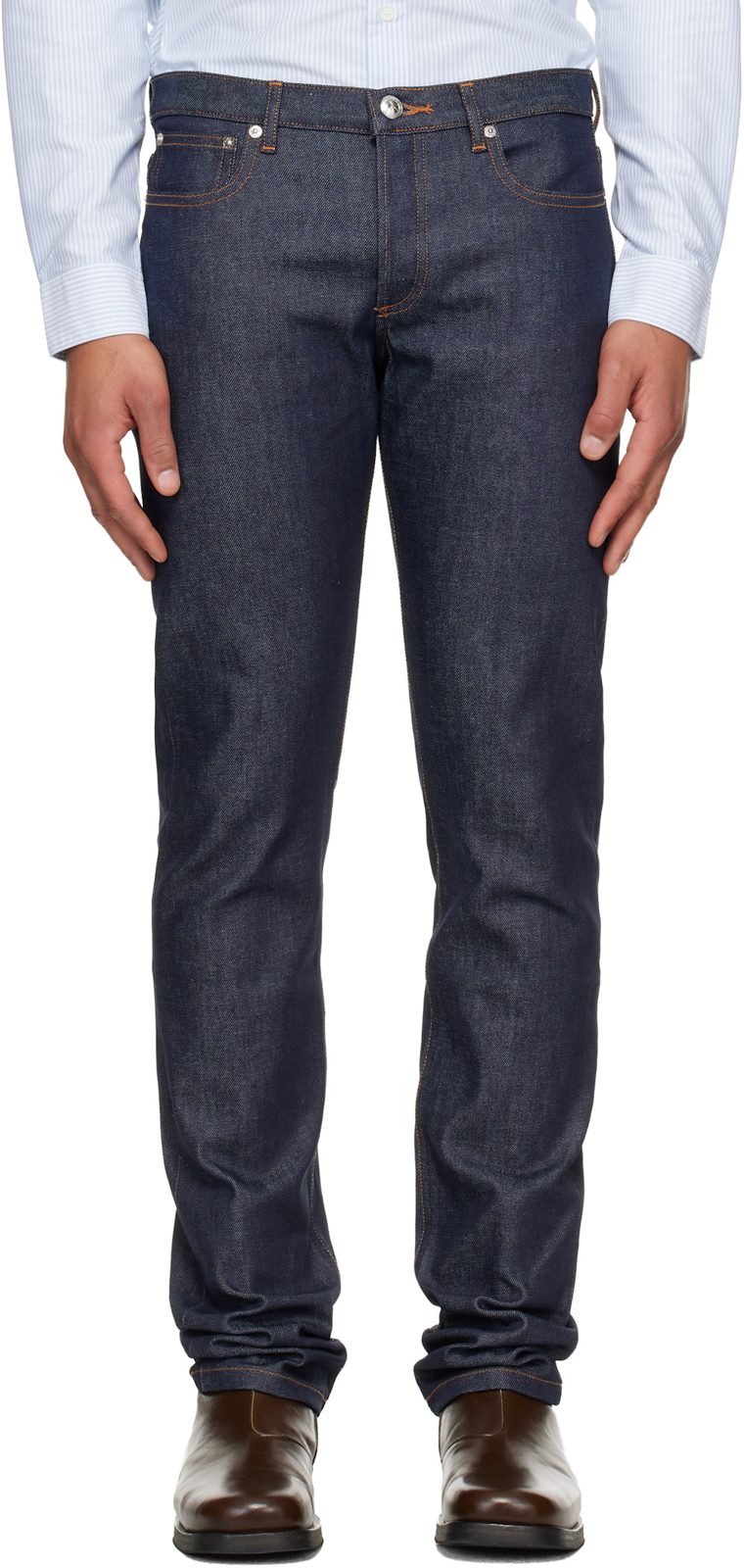 Navy Petit Standard Jeans 261252M186002