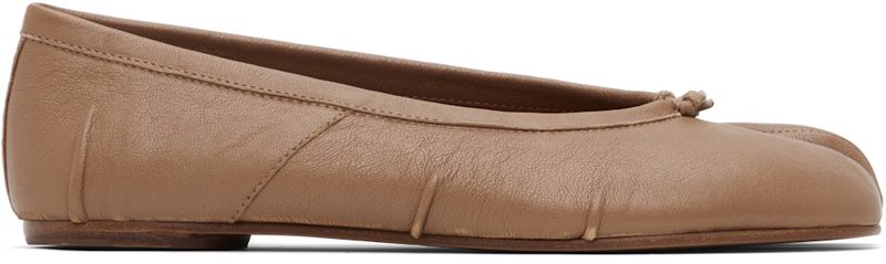 Beige Tabi New Ballerina Flats 261168F118005
